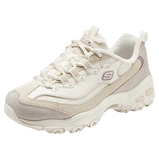 斯凯奇卷毛熊|冬季加绒熊猫鞋女鞋厚底增高老爹鞋休闲运动鞋棉鞋