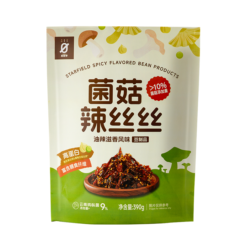 【超市同款】星期零STARFIELD菌菇辣丝丝辣条高蛋白营养零食