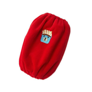 儿童袖套学生护袖亲子款成人短款简洁黑色红色新年可爱防污羽绒服