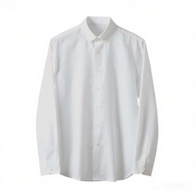 诺贝奥方领长袖商务纯棉免烫衬衫