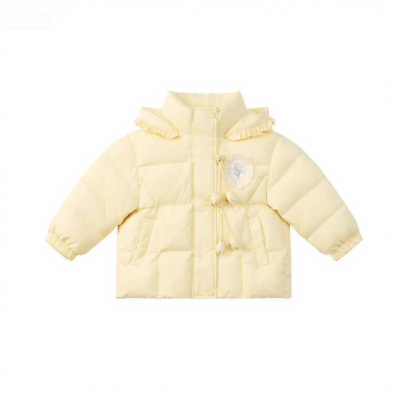 【商场同款】斯纳菲儿童羽绒服26冬季新款女童短款加厚白鸭绒外套