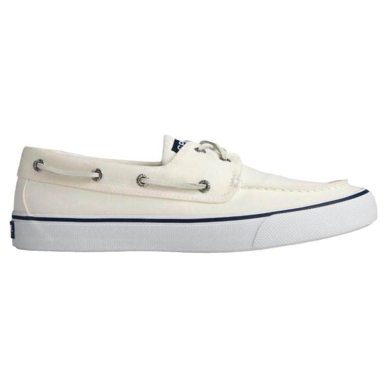 Sperry男鞋帆布鞋帆船鞋板鞋系带休闲Bahama II小白鞋春秋季轻便