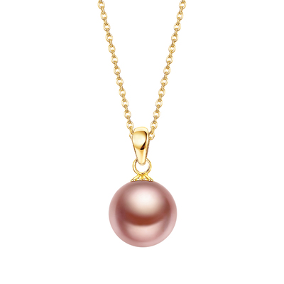 京润淡水珍珠18K金圆形金天然