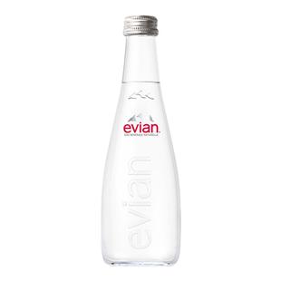 法国进口Evian依云天然矿泉水玻璃瓶330ml*20/瓶整箱箱高端碱性水