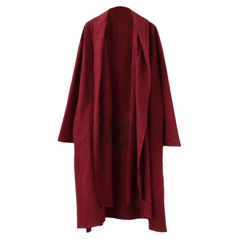 中国风秋冬禅服汉服亚麻风衣外套
