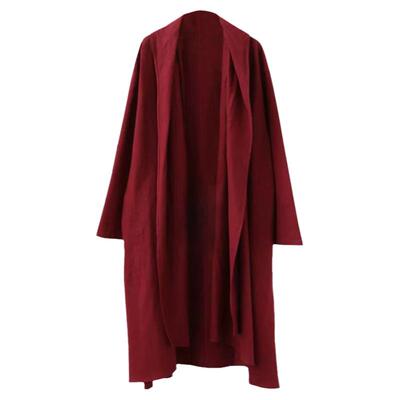 中国风秋冬禅服汉服亚麻风衣外套