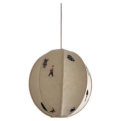 儿童房北欧布艺刺绣趣味吊灯