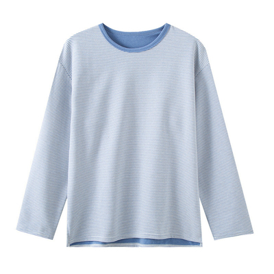 秋冬德绒保暖睡衣男上衣加厚磨毛