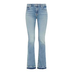 7 For All Mankind女春夏新品时尚浅蓝水洗微喇叭牛仔裤BOOTCUT