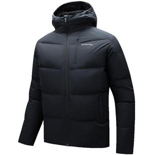 安踏面包羽绒服男子加厚短款连帽冬季新款防泼水户外羽绒休闲棉服