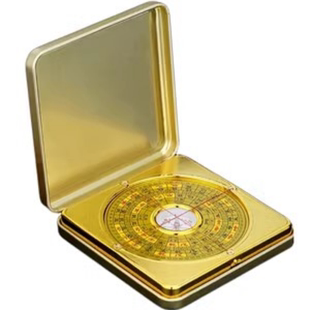 罗盘风水盘高精度随身携带初学者指南针小八卦罗经仪三线合一专业