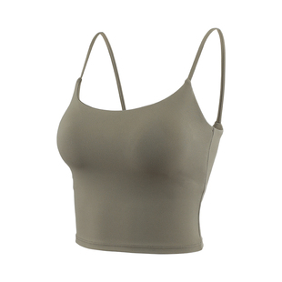 Ackdcs吊带瑜伽服背心女夏外穿带胸垫运动内衣美背普拉提健身上衣