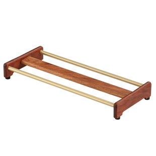 黑檀铜木茶杯架高端茶杯架实木杯托桌面茶杯架实木杯托工夫茶杯架