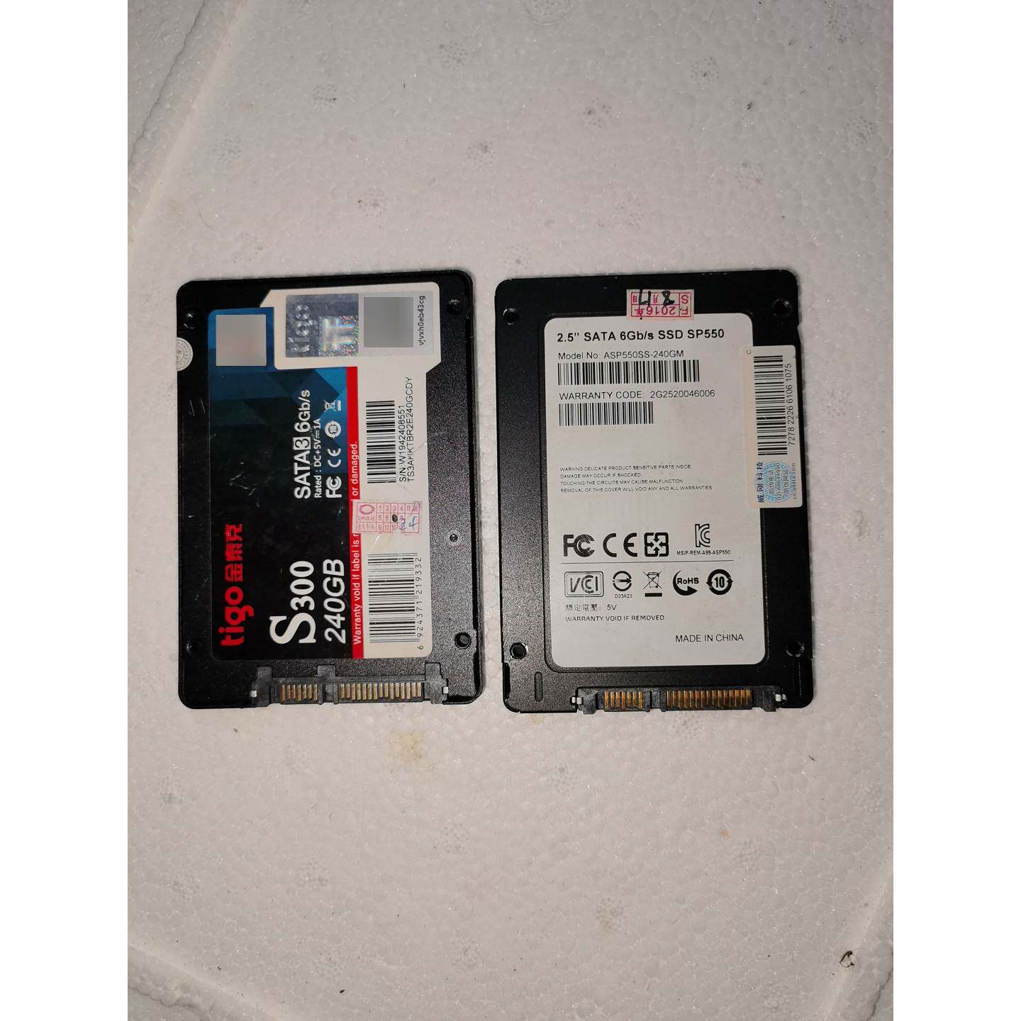 议价威刚SP550，金泰克S300。240GB固态硬盘。二手拆机