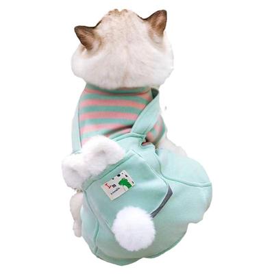 猫咪衣服秋冬季防掉毛蓝猫布偶无毛猫保暖可爱四脚衣小猫小狗衣服