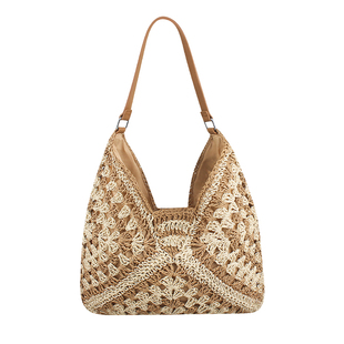 高级感手工编织草编包包女士大容量通勤百搭托特包海边度假沙滩包