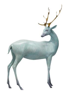 铜鹿吉祥如意摆件送领导送长辈