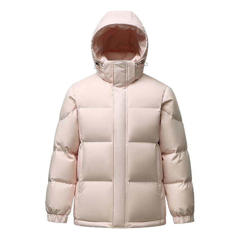雪中飞羽绒服女短款连帽2026新款秋冬季加厚保暖时尚面包服外套男