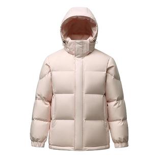 雪中飞羽绒服女短款连帽2025新款秋冬季加厚保暖时尚面包服外套男