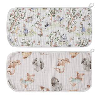 嫚熙新生婴儿毛巾纱布小方巾口水巾拍嗝长巾枕巾纯棉纱布宝宝洗脸