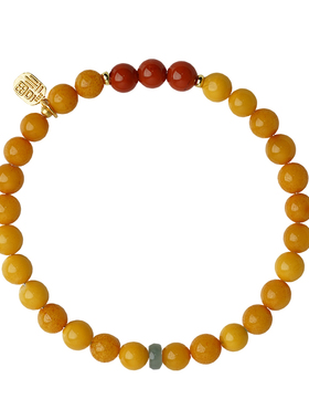 山川心语天然蜜蜡多宝双圈手链