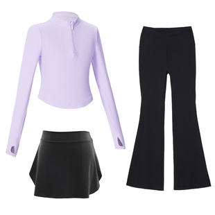 少儿拉丁舞练功服女童训练服套装儿童秋冬芭蕾舞服两件套中国舞服