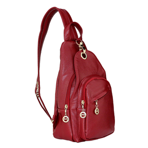 韩版时尚双肩包背包真皮女包斜挎包二层牛皮迷你包多功能胸包小包