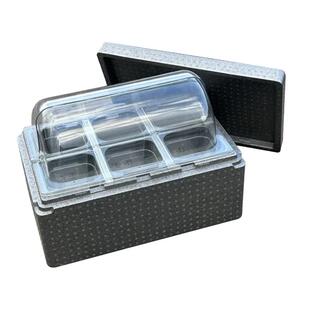 多格EPP保温箱亚克力份数盆透明盖子专用冰粉商用摆摊冷藏箱冰箱