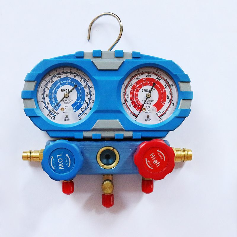 批发汽车空调冷媒表雪种耐震冰种冷媒压力表组维修加氟工具