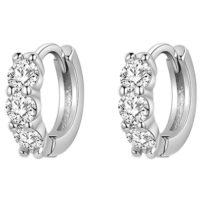 医用钛钢超闪锆石耳圈