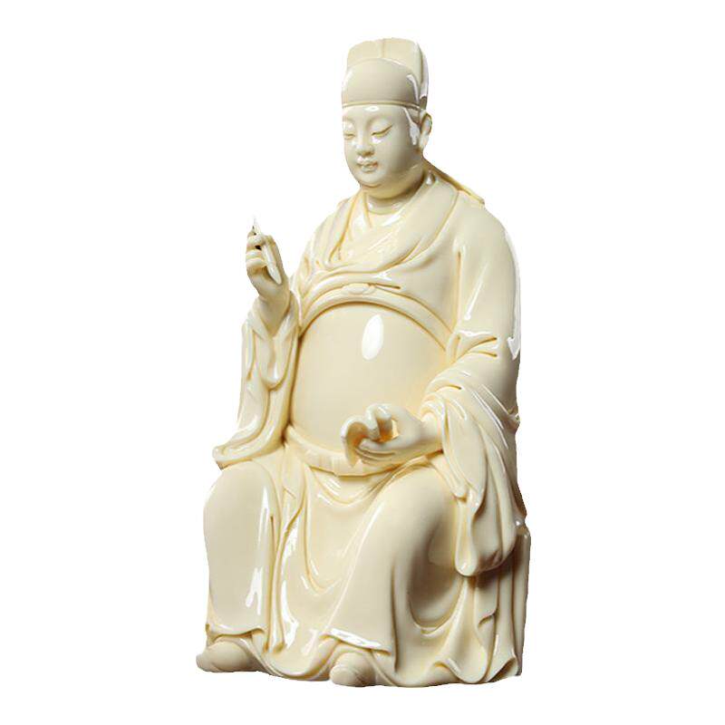 戴玉堂德化白瓷文昌帝君神像摆件