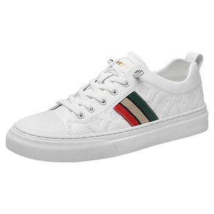 公牛世家男鞋2026新款春季休闲板鞋百搭小白潮鞋男士真皮低帮皮鞋