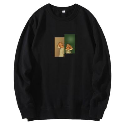 两只虎加绒加厚圆领卫衣男