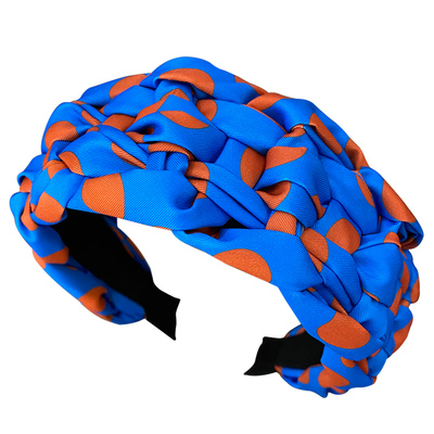 多巴胺波点编织宽边发箍女高颅顶