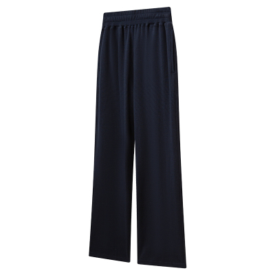 AFTERGLOW华夫格肌理面料休闲卫裤 健身通勤直筒纯棉垂感百搭长裤