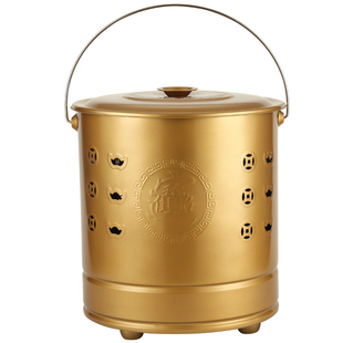 烧纸桶焚烧元宝桶家用烧金桶化宝桶烧火盆火供桶不锈钢聚宝盆元宝