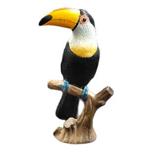 童德仿真动物模型玩具飞禽鸟类模型巨嘴鸟厚嘴鞭苔鹅鹤儿童摆件