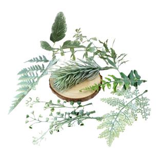 仿真玫瑰叶花草松草叶树叶 手工花叶子diy花环头饰胸花草帽花配饰