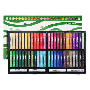 马利软性48色油画棒套装重彩软性蜡笔画框刮刀专用工具全套小学生软儿童安全无毒24色36色软头画笔绘画
