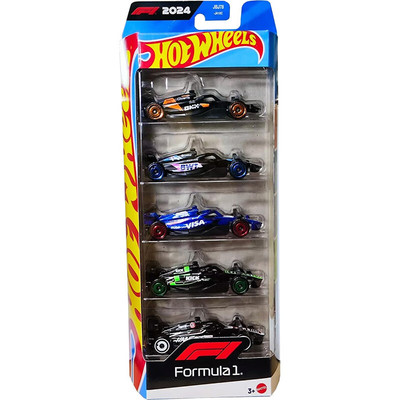 风火轮合金小跑车F1赛车五辆装男孩玩具车模收藏稀有车模