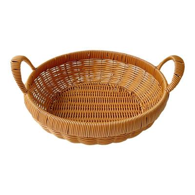 仿藤茶几零食托盘馒头大蒜收纳篮