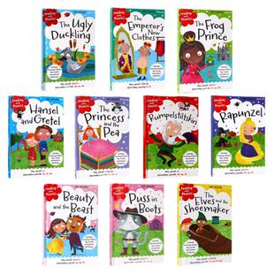 55元4本自然拼读童话学语音英文原版丑小鸭皇帝的新装糖果屋灰姑娘白雪公主经典童话Reading with Phonics系列自然拼读英语学习