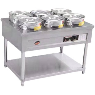 不锈钢商用保温粥车汤桶车保温台售饭台粥台粥锅暖汤炉煲粥快餐车