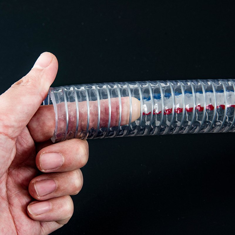 加厚耐腐蚀透明pvc塑料真空油泵排水进水管 钢丝软管