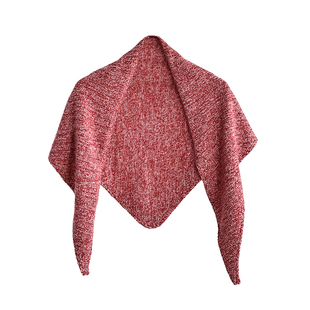 超值刚需 冬季羊绒羊毛花纱大三角围巾女冬季保暖披肩 红色 棕驼