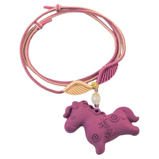 酉氛马上有钱合香牌项链小马挂金香天然药草材手工制作马年礼物