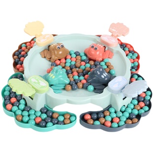 疯狂青蛙吃豆豆玩具贪吃豆子吃豆球家庭多人亲子互动儿童益智游戏