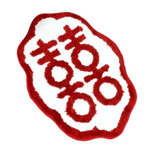 小红书同款结婚地垫入户门垫中式婚房布置脚垫卧室喜字花边喜地毯