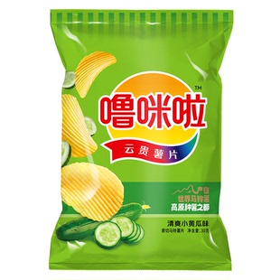 噜咪啦云贵特产薯片原切鲜切香脆马铃薯片 30g*1袋黄瓜味经典薯片