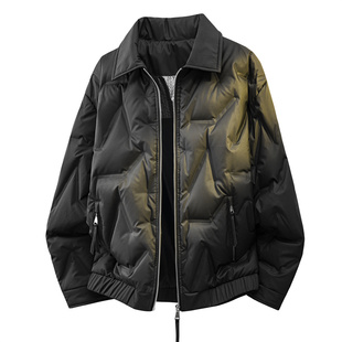 BREAK SHELL立领亮面羽绒服男90白鸭绒大码轻薄保暖防风防寒外套